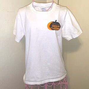 Kids Port & Company White 39th Annual Pumpkin Patch Shirt- Size Medium